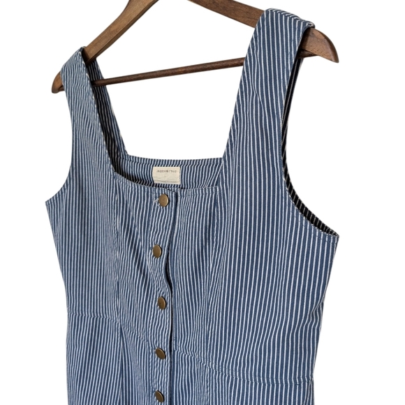 Jackson Rowe Rosario Dress Nautical Sustainable Womens L Preppy Layering Stripe - Picture 6 of 13